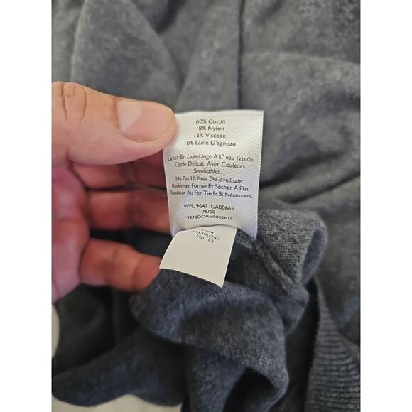 EDDIE BAUER Women’s Gray Turtleneck Medium Long Sleeve Cotton Nylon - Picture 5 of 5